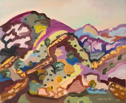 CHARLES LAPICQUE (1898-1988)
Castile landscape,...