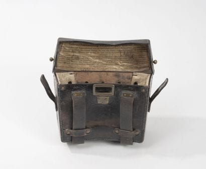 GERMANY
Brown leather binocular case model...