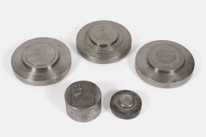 5 steel medal dies:
- Patrie Religion - Dieu...