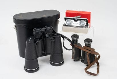 Set of three pairs of binoculars:
-One Pentax...