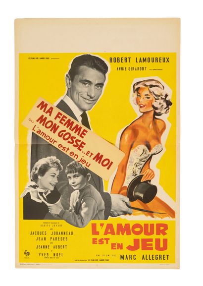 Lot of 9 movie posters including:
- Ma femme,...