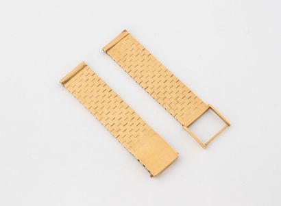 Yellow gold (750) watch bracelet with articulated...