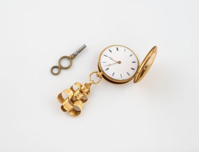 Yellow gold (750) gousset watch and yellow...