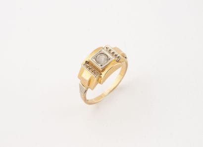 Small tank ring in yellow, pink and white...