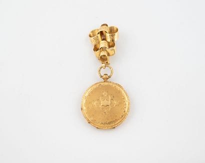 Yellow gold (750) gousset watch and yellow...