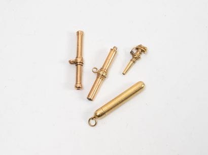 Set of three watch keys and a mechanical...