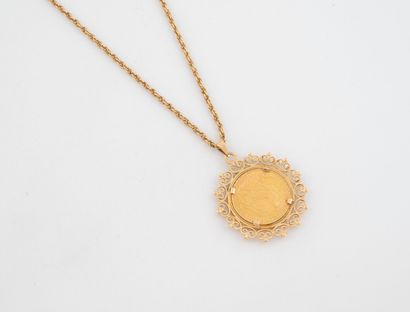 Yellow gold (750) necklace consisting of...