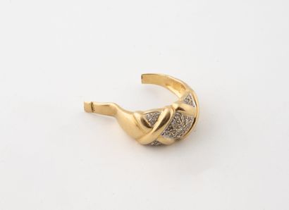 Débris de bague jonc bombée en or jaune (750)...
