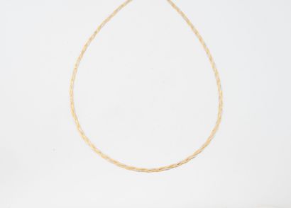 Collier en or jaune et gris (750) à deux...