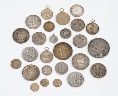 Lot of various medals and attendance fees...