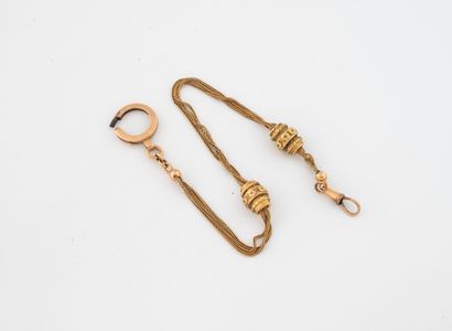Yellow gold and yellow gold (750) herringbone...
