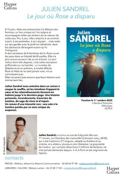 Avec l’auteur à succès Julien Sandrel, prenez...
