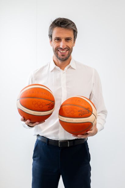 Official basketball of the Paris 2024 Olympic...