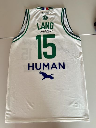 Limoges CSP basketball jersey signed by Nicolas...