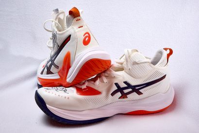 Pair of shoes worn and signed by Jean Patry...