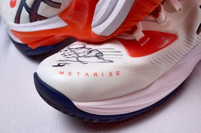 Pair of shoes worn and signed by Jean Patry...