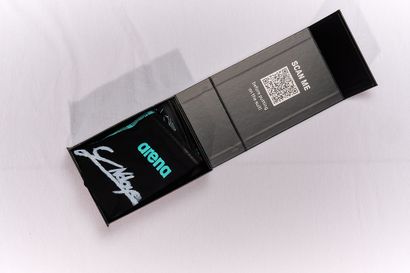Swimming jammer signed and worn by Yohann...