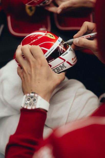 Mini helmet 2025 signed by Charles Leclerc

Offered...