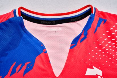 French table tennis team jersey signed by...