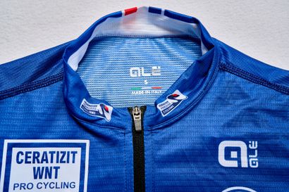 French cycling team jersey signed by Cédrine...