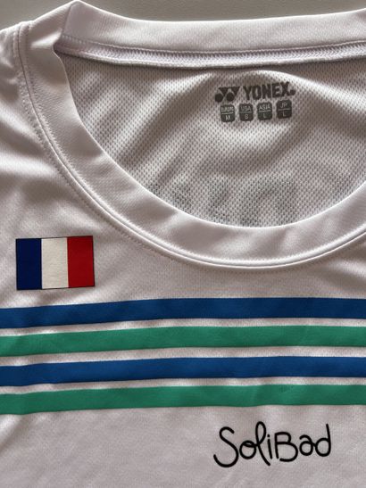 French Badminton team jersey signed by Delphine...