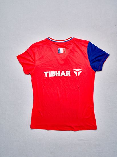 French table tennis team jersey signed by...