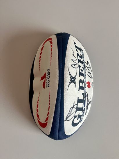 French rugby team ball signed by XV de France...
