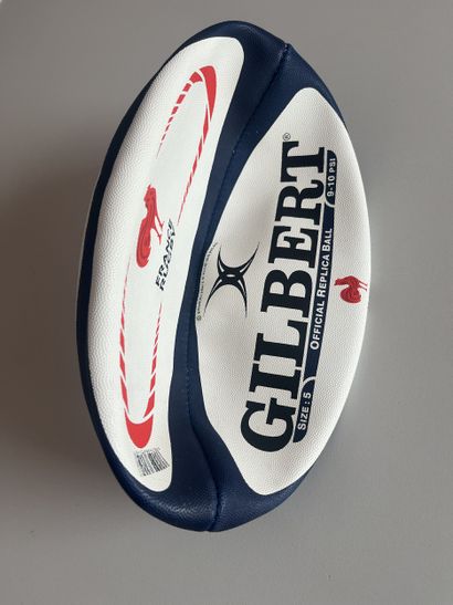 French rugby team ball signed by XV de France...