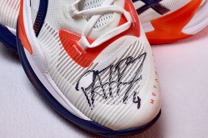 Pair of shoes worn and signed by Jean Patry...