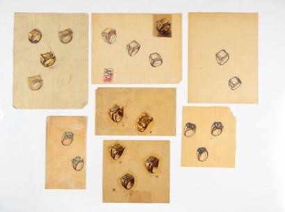 Attributed to Pierre CONROUX (1923-2003)
Set...