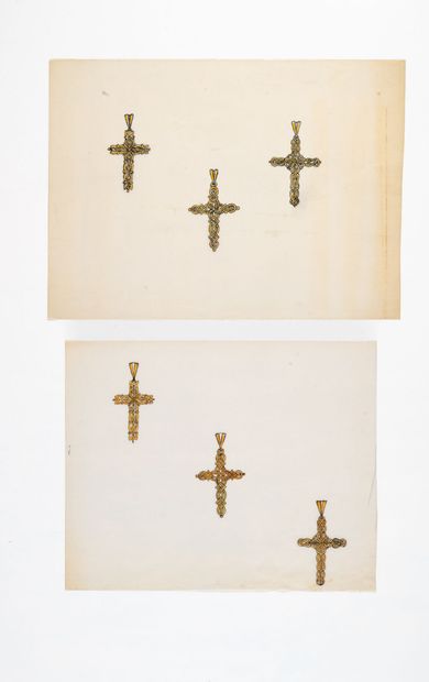 Attribué à Pierre CONROUX (1923-2003)
Deux...
