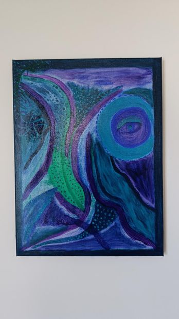 Abstract acrylic painting 