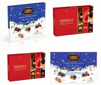 Lot de 10 boîtes d'assortiments de chocolat...