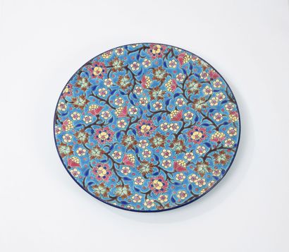 LONGWY
Large circular glazed ceramic dish.
Signed...