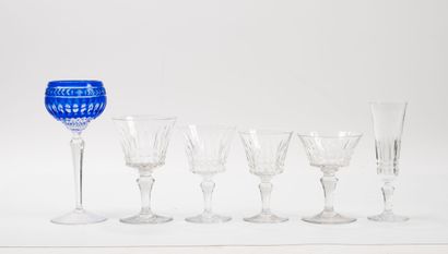 BACCARAT
Set of crystal glasses, Piccadilly...