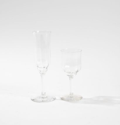 BACCARAT
Set of crystal Capri glasses including...