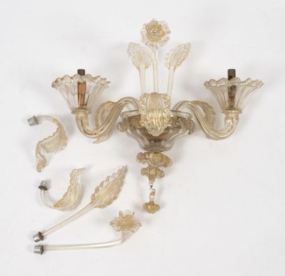 MURANO
Pair of two-arm sconces.
In glass...