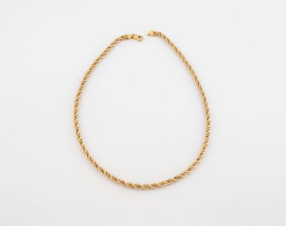 Yellow and white gold (750) necklace with...
