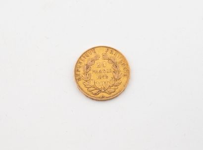 FRANCE 
A 20 franc gold coin, Louis-Napoléon.
1852.
Weight...