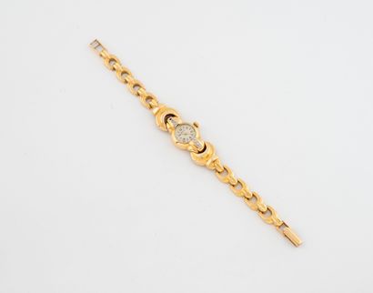 WELTA
Ladies' wristwatch in yellow gold (750).
Round...