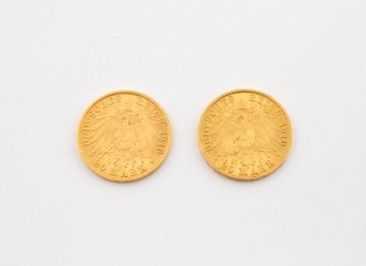GERMANY
Lot including:
- One 20 mark William...