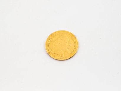 A 10 franc gold coin, Napoleon III.
1867.
Weight...