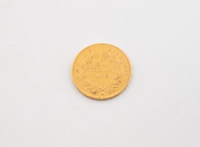 A 20 franc gold coin, Napoleon III.
1856.
Weight...