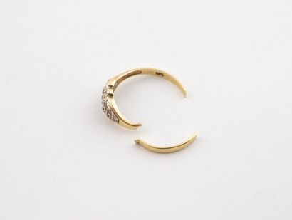 Scrap ring in yellow gold (585), the bezel...
