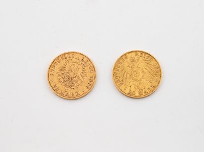 GERMANY
Lot including:
- A 20 ducat gold...