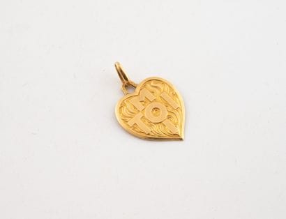 Yellow gold (750) pendant marked Toi-Moi...