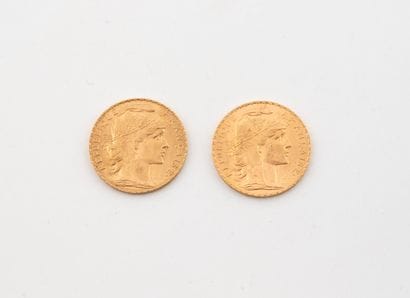 FRENCH REPUBLIC
Lot including :
- A 20 francs...