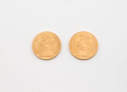 FRENCH REPUBLIC
Lot including :
- A 20 francs...