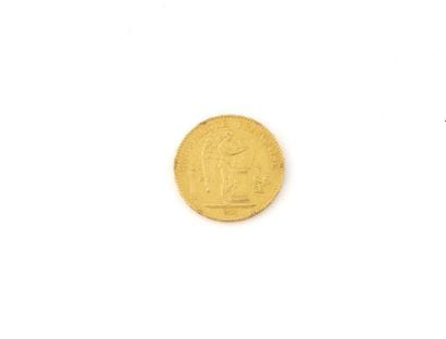 20 franc gold coin, French Republic.
1877.
Weight...