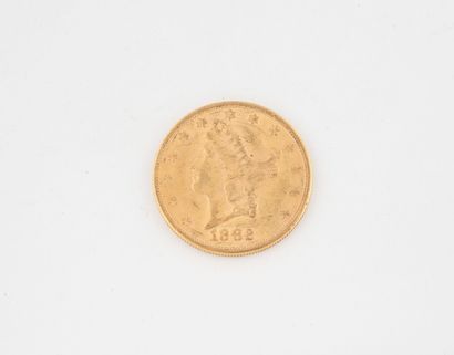 UNITED STATES
A $20 gold coin, Liberty Head.
1882.
Weight...